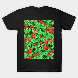 Cardinals and holly berry T-Shirt